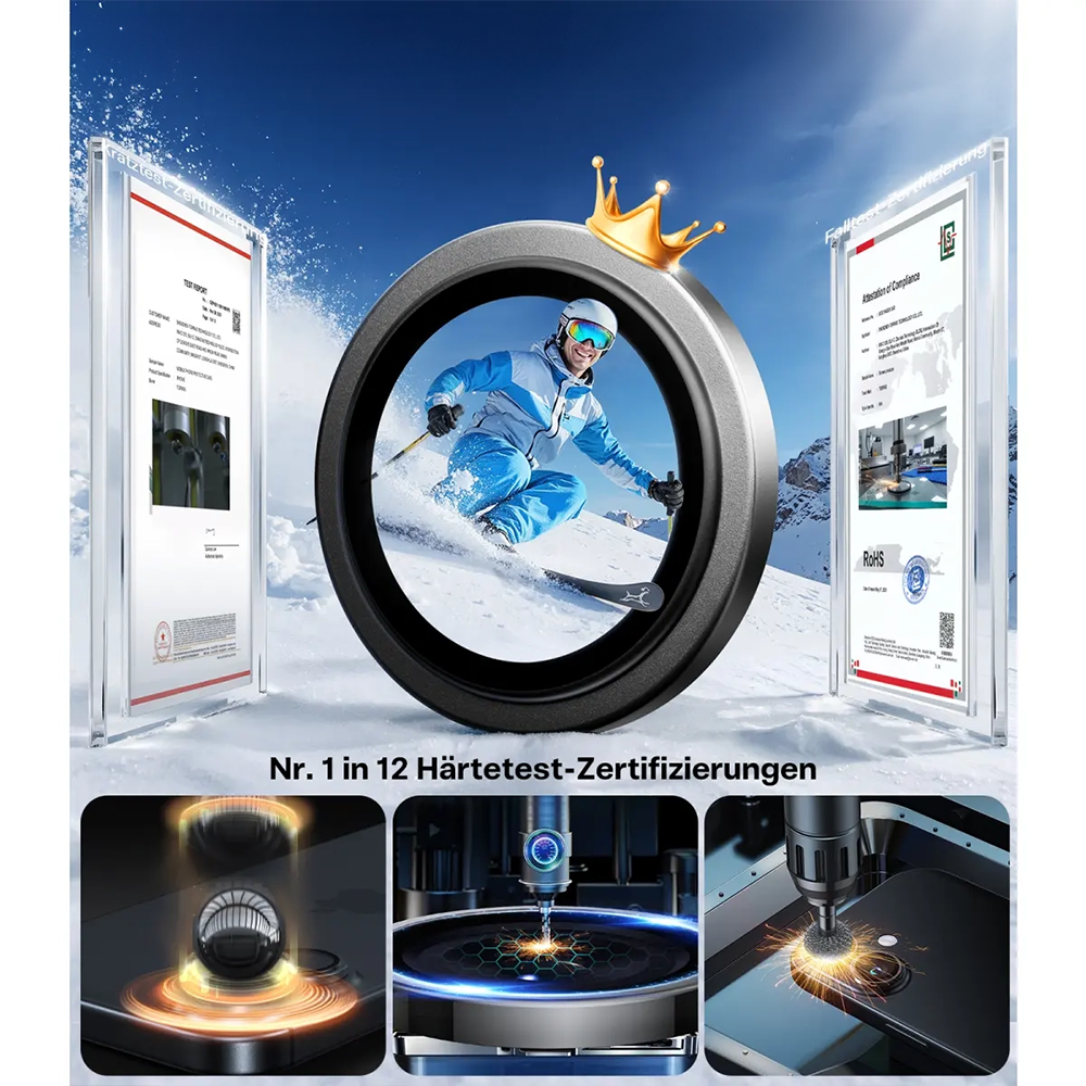 Lensguard iPhone 17 Pro Kameraschutz Objektiv Ring Protector Abdeckung - Schwarz