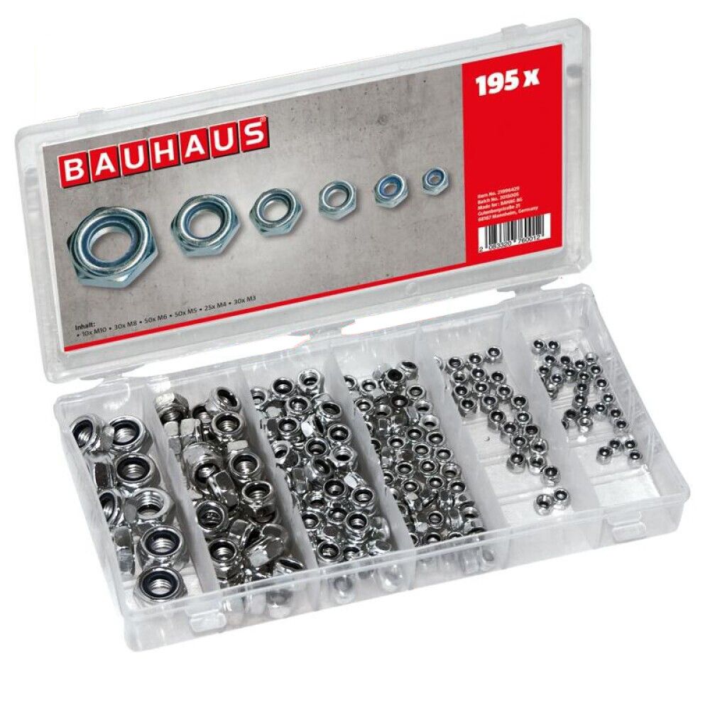 MUTTERE SORTIMENT 195 STK. METALL