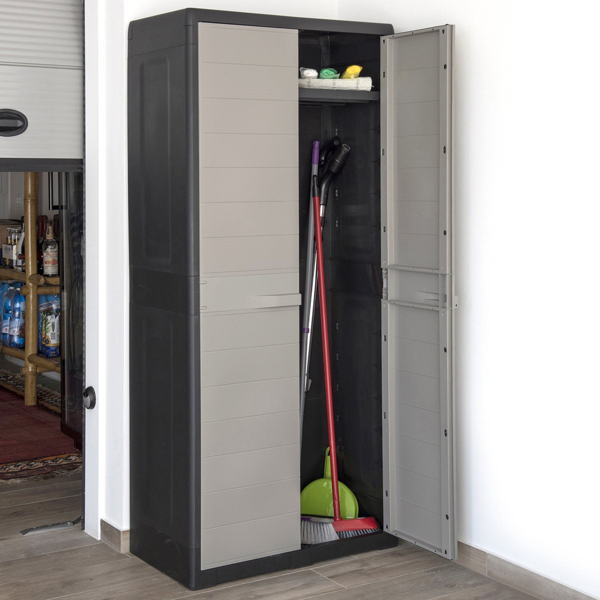Toomax Elegance XL utility opbergkast hoog- lichtgrijs|antraciet