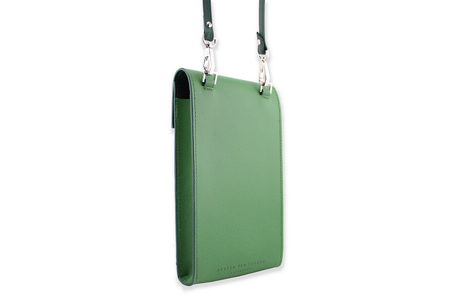 Stair Pouch green Saffiano