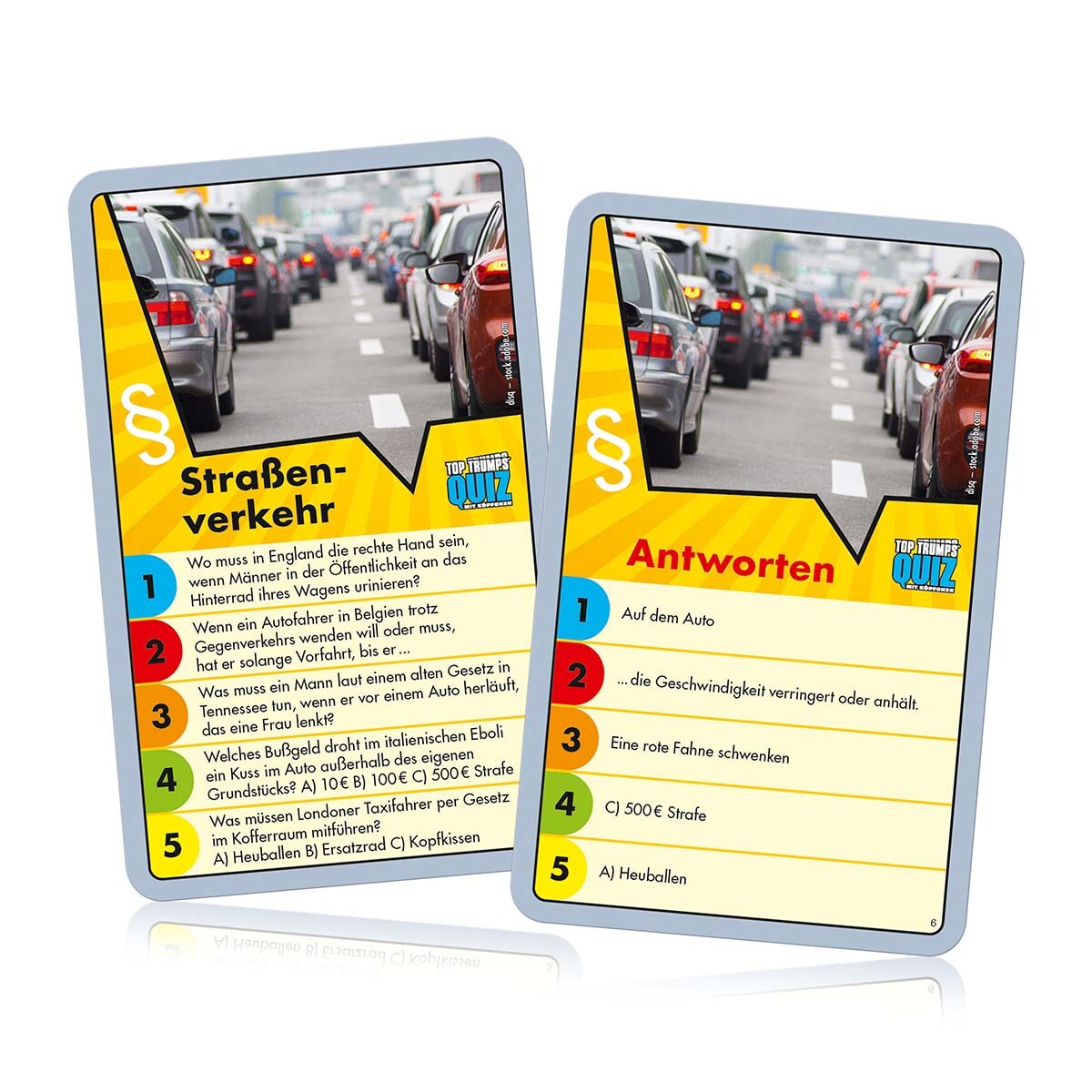 Top Trumps Quiz - Die verrücktesten Gesetze der Welt Quizspiel Wissensspiel