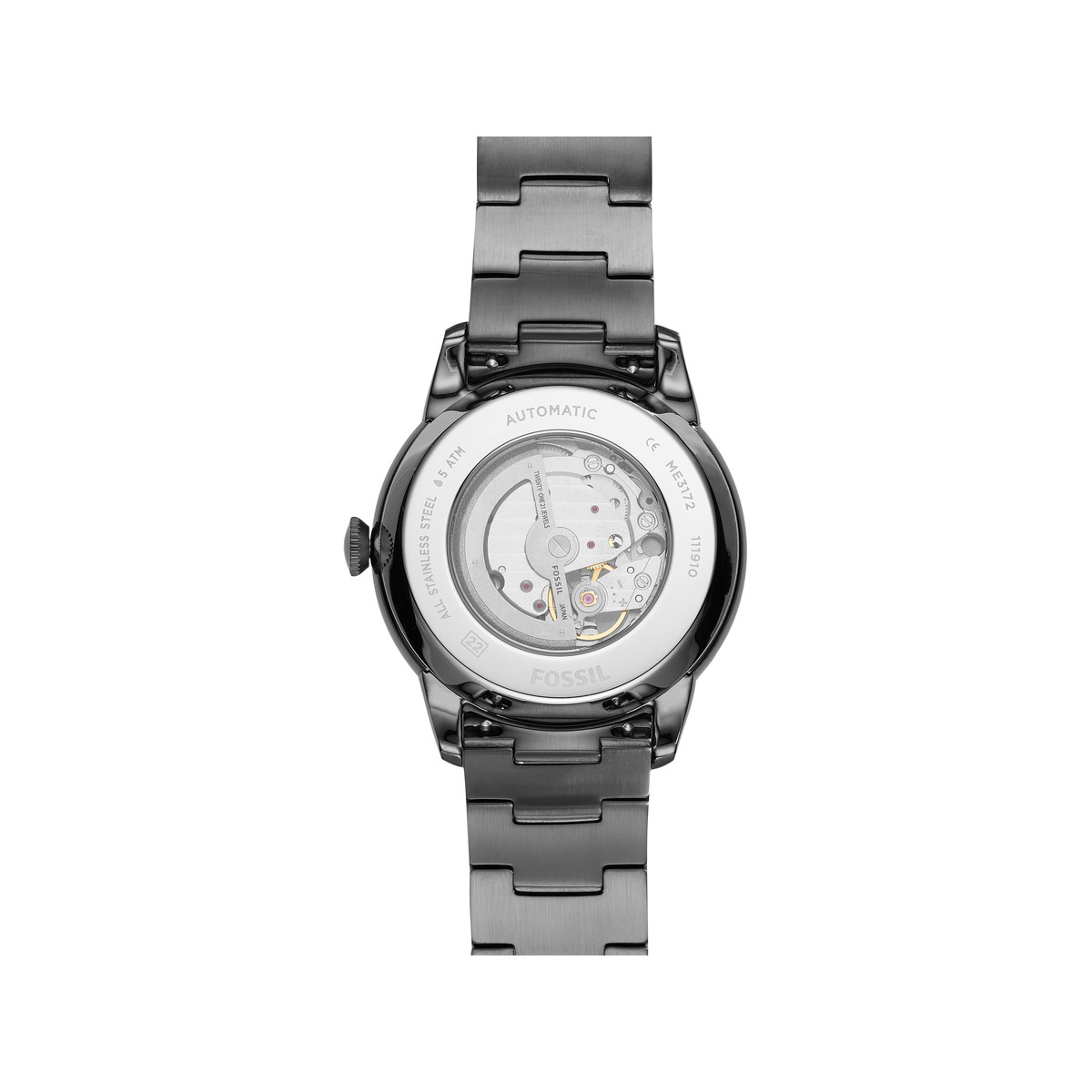 Montre FOSSIL homme automatique bracelet acier gris anthracite