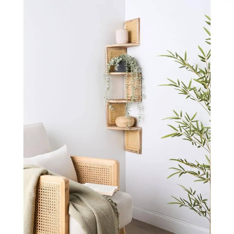 ALDER - Boekenkast - Lichtbruin hout - Glasvezel