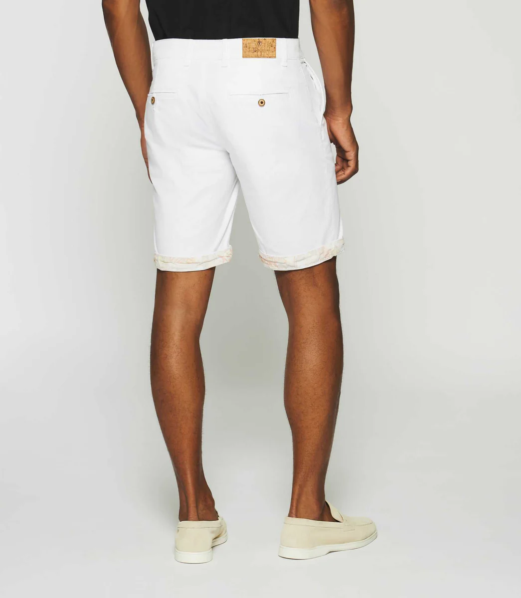 Bermuda en coton stretch blanc SLOWLY