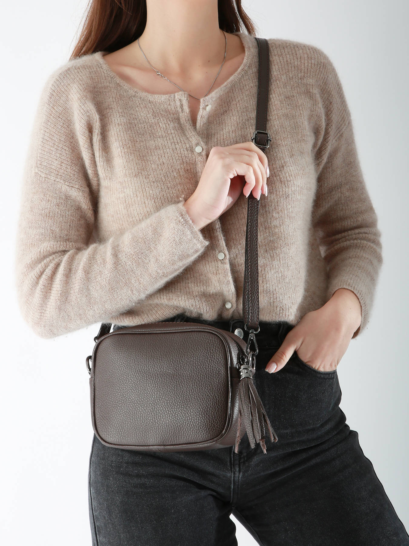 Sac bandoulire Caviar cuir MILANO