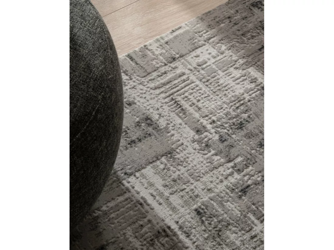 Tapis 125x125 gris Davos Miracle