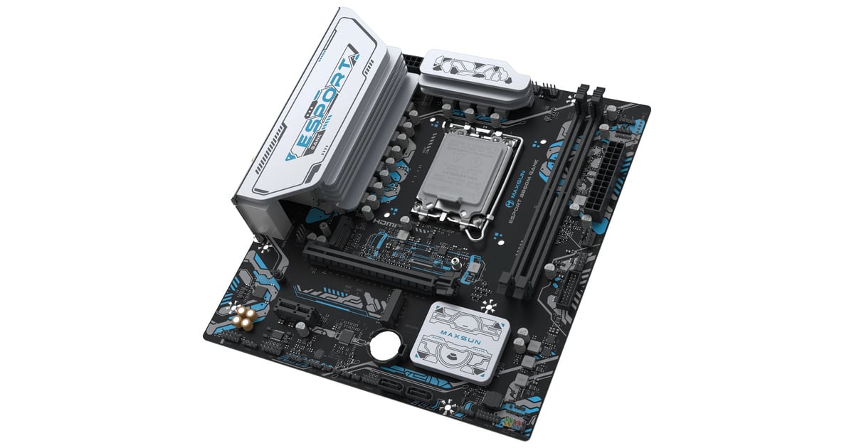 MAXSUNMS-eSport B860M GANK WIFI socket 1851 moederbord  (Zwart, RAID, Gb-LAN, WLAN, BT, Sound, µATX)