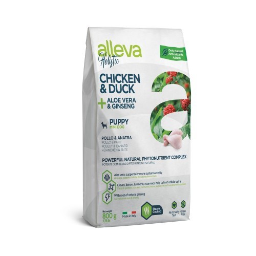 Ração Alleva Holistic Mini para Filhotes/Crianças, Sabor Frango
