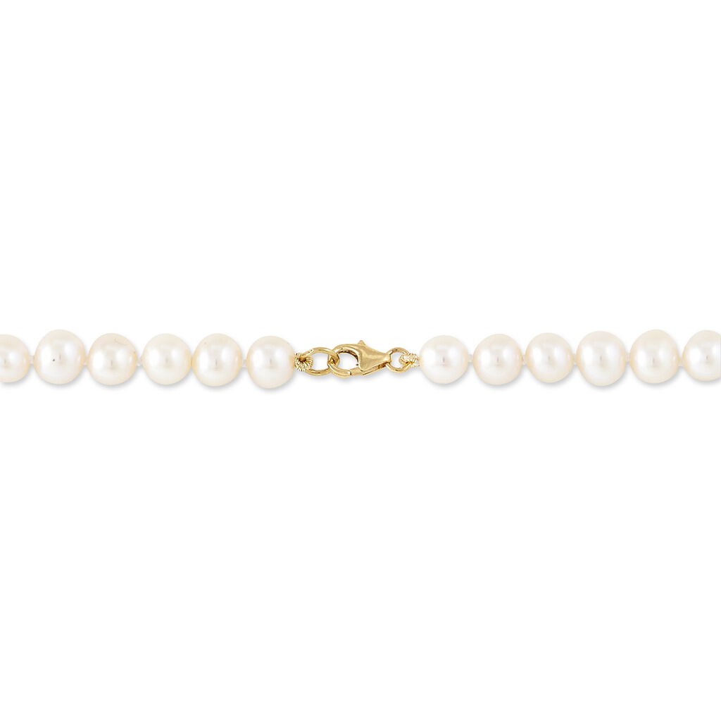 Collier Kanwal Or Jaune Perle De Culture