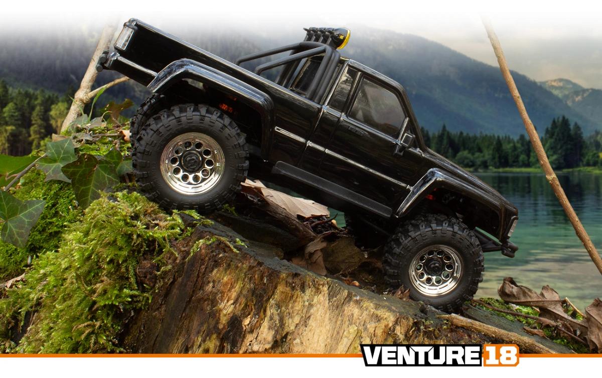 Scale Crawler Venture18 Toyota Hilux SR5, Schwarz RTR, 1:18<br>Offroad-Truck im Massstab 1:18