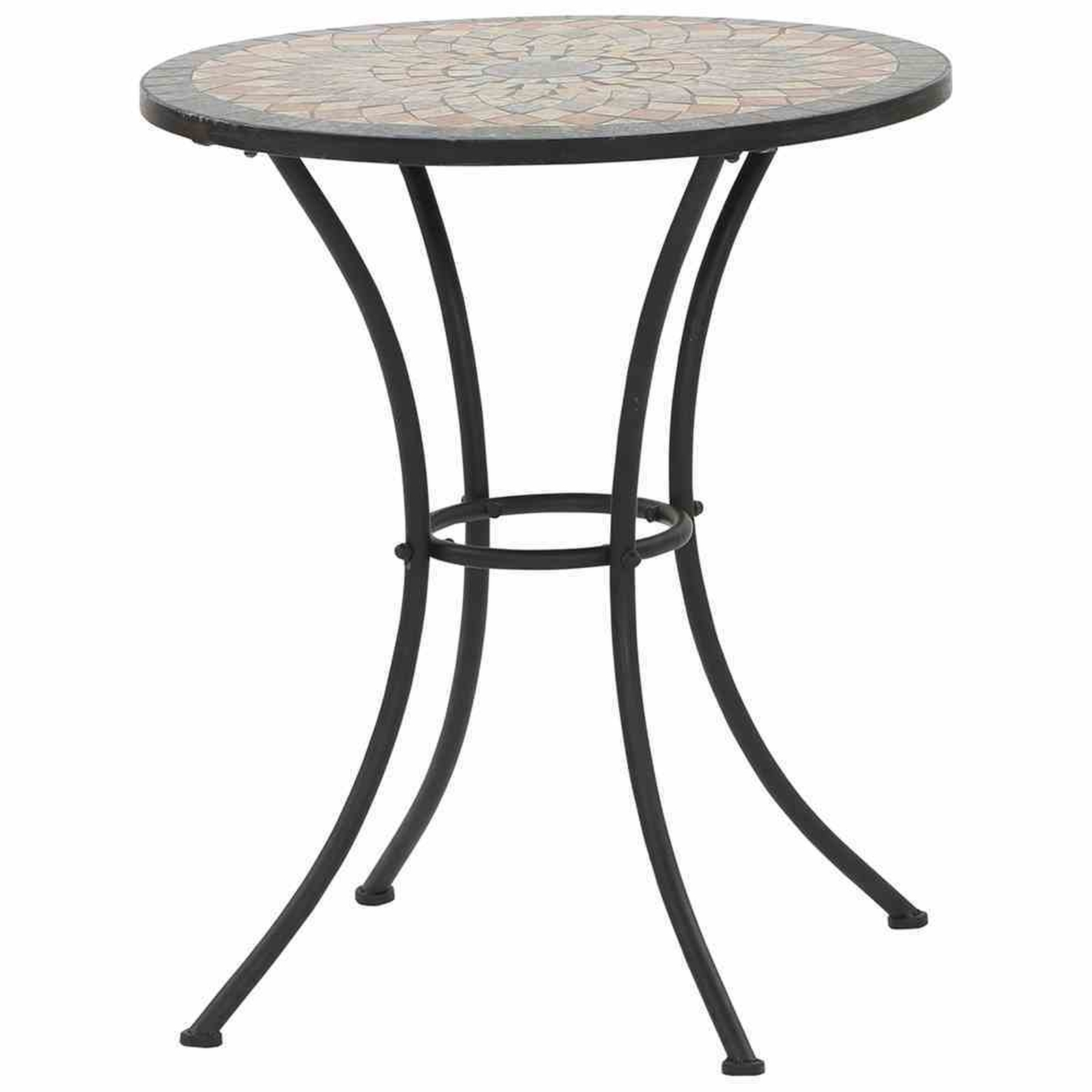 Gartentisch PRATO - schwarz - Mosaik - Ø 60 cm