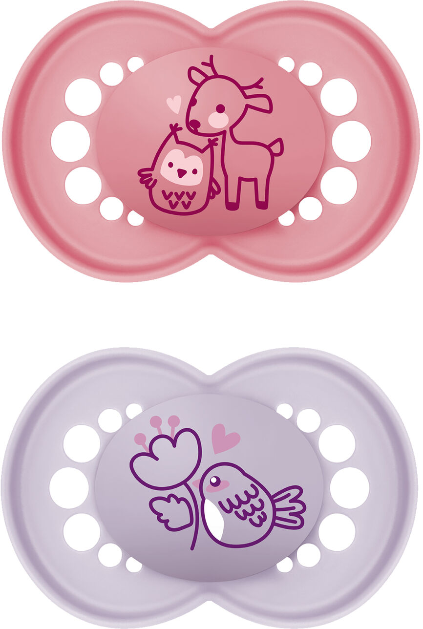 Mam Original silicone pink 6-16mnd 2 stk