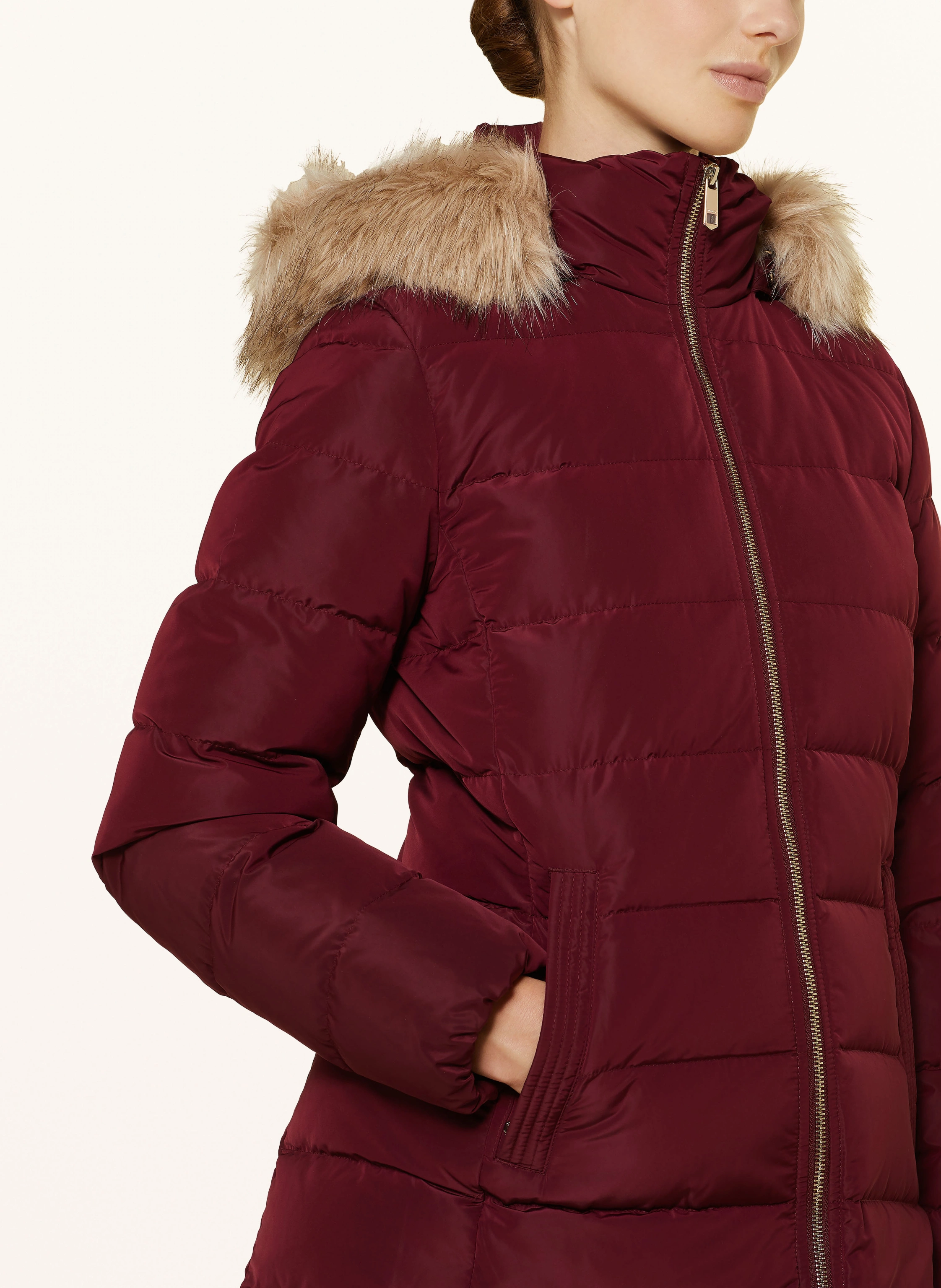 TOMMY HILFIGER Daunenmantel HERITAGE DOWN TYRA mit abnehmbarem Kunstpelz
