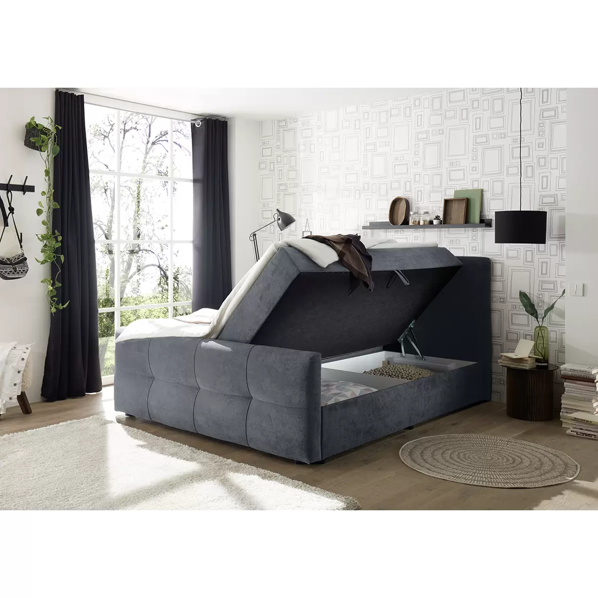 Boxbett Winnipeg 160 x 200 Anthrazit