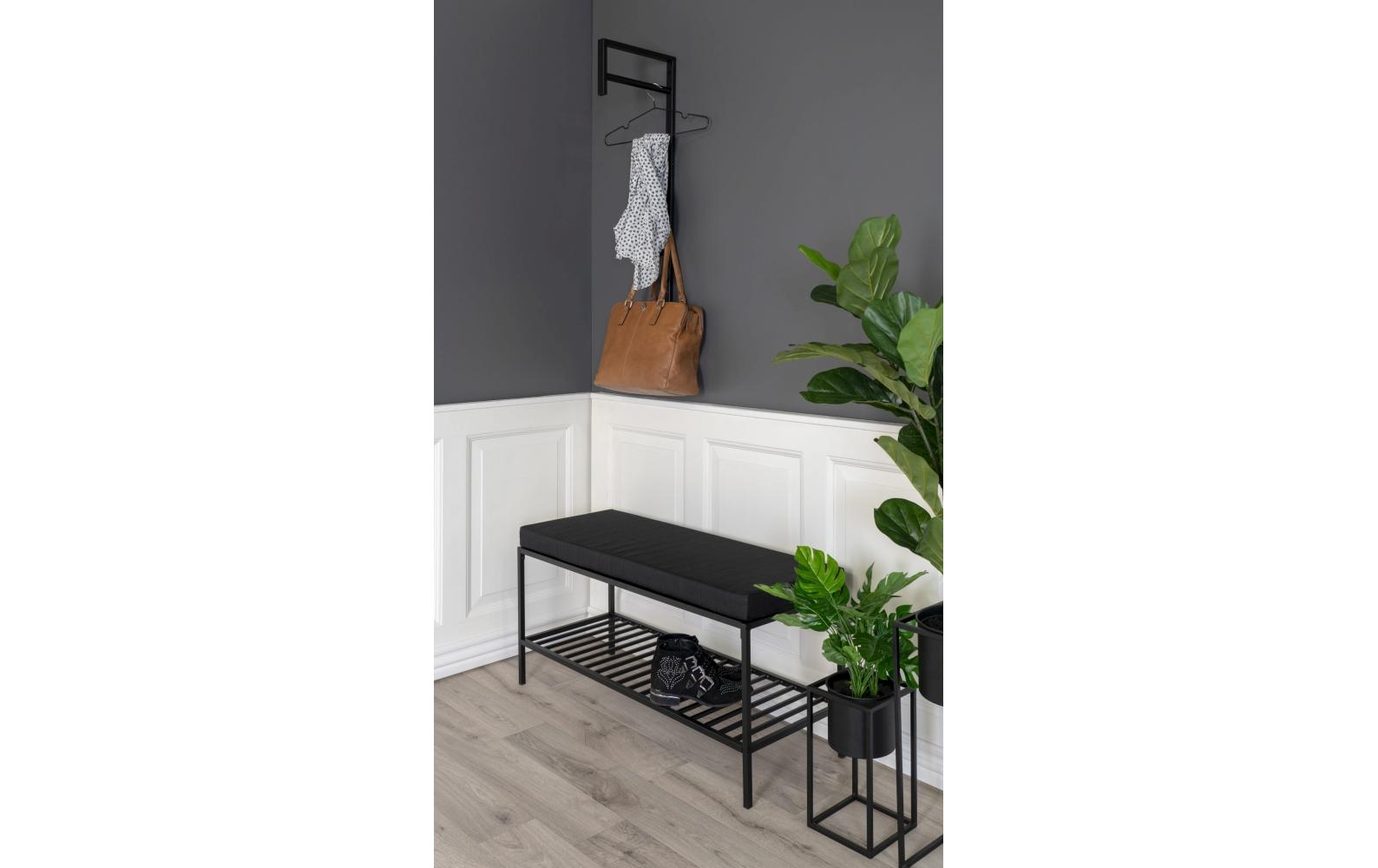 Sitzbank Vita 100 x 48.5 cm, Schwarz<br>Sitzbank mit robustem Gestell