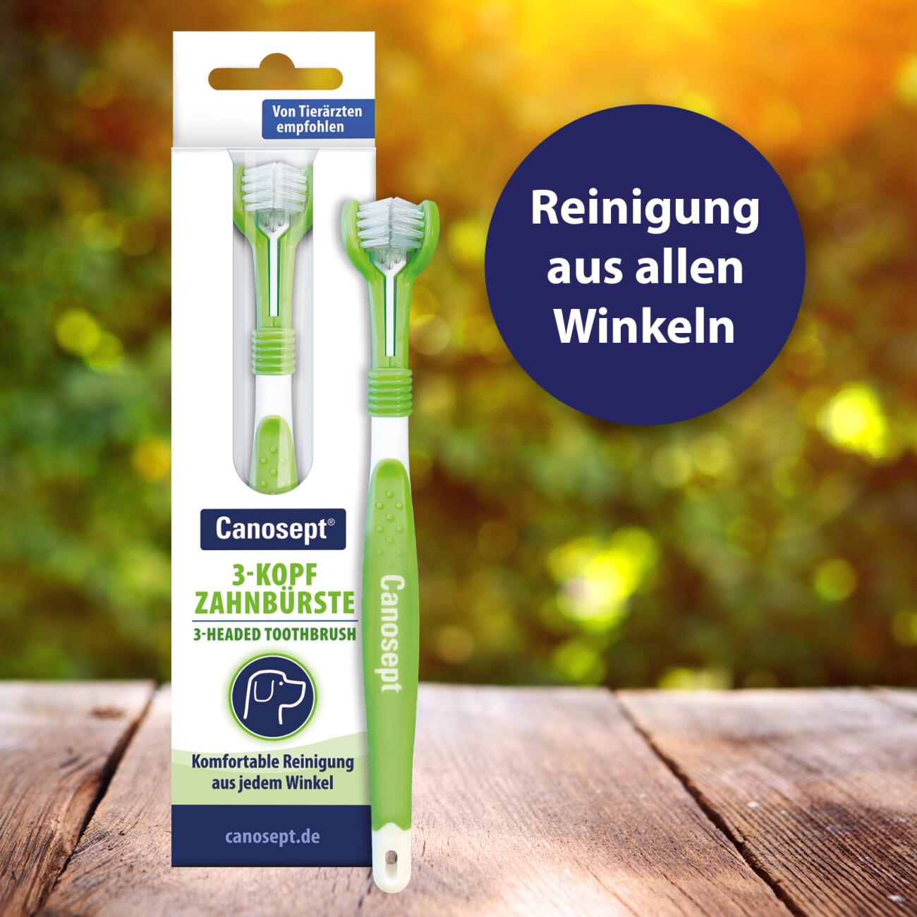 Canosept 3-Kopf-Zahnbürste