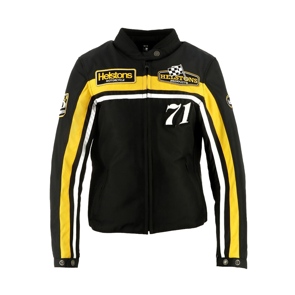 Helstons - Blouson femme Sturgis Noir / Blanc / Jaune
