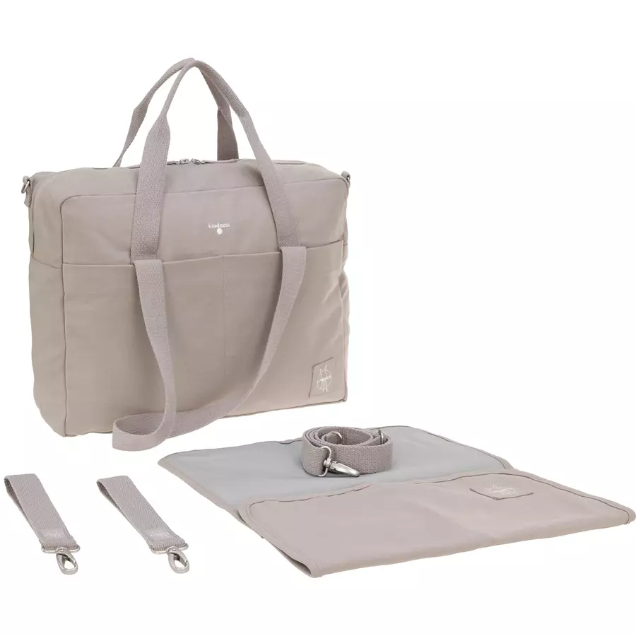 LÄSSIG Wickeltasche Green Label Cotton Essential Bag taupe