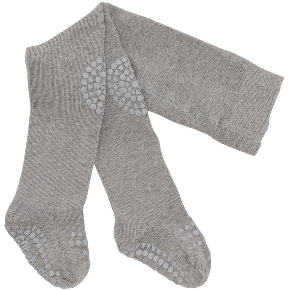 Køb Gobabygo Grey Melange Crawling Strømpebukser Organic Bomuld