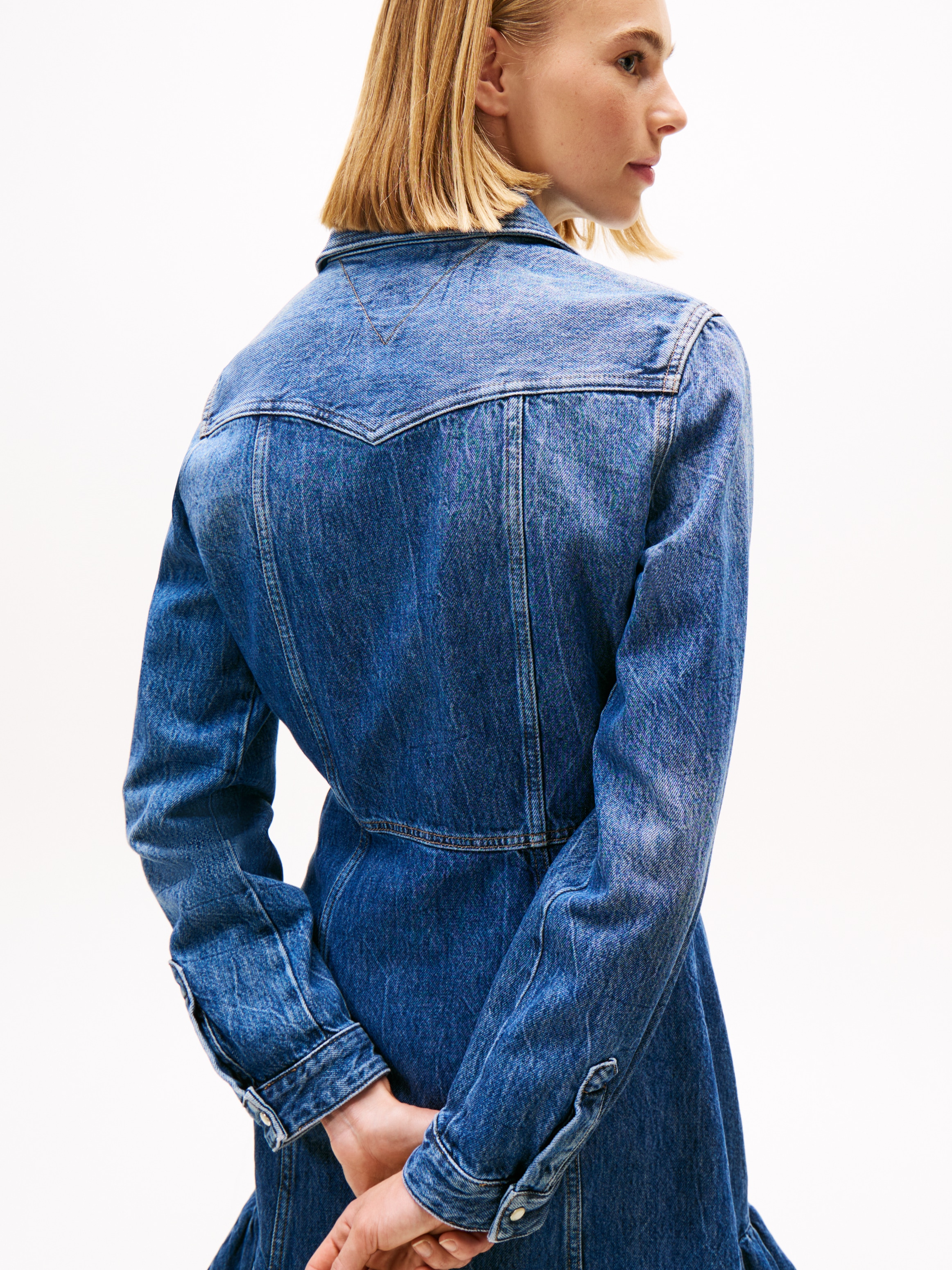 Tommy Jeans Jeanskleid »WESTERN DENIM DRESS DI2057« Brusttaschen