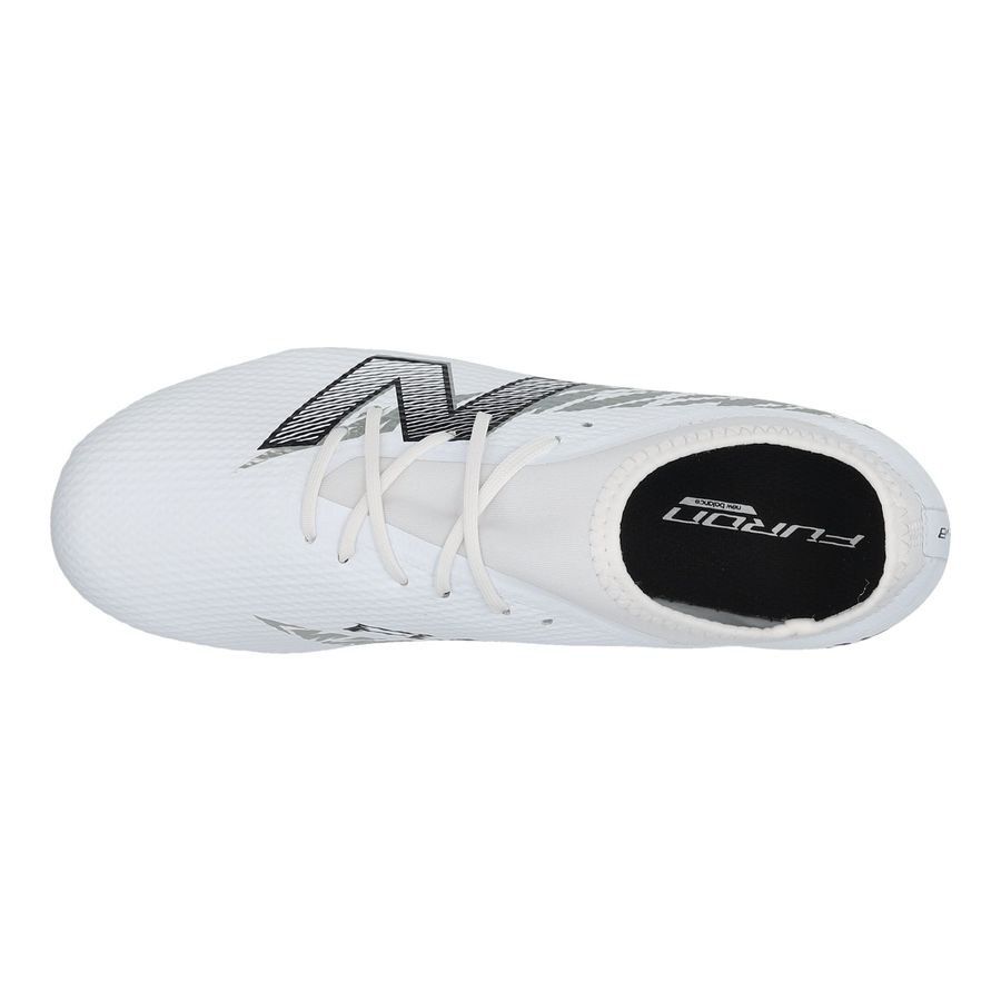New Balance Furon V8 Team FG 10 Year - Blanc/Noir Enfant