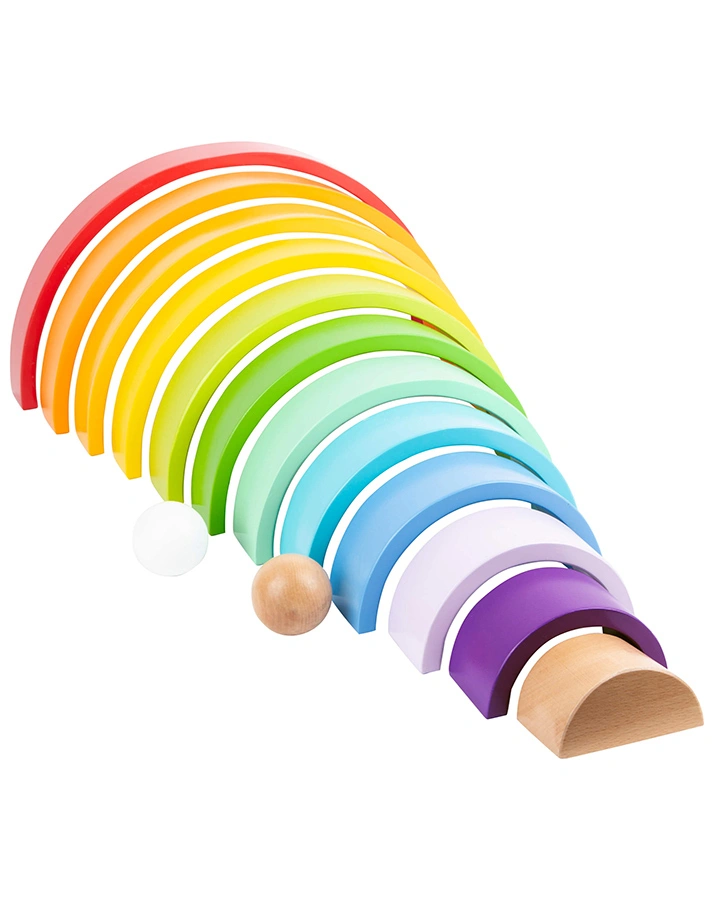 Holzbausteine REGENBOGEN XL 14-teilig aus Holz