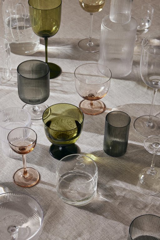 Ferm Living Ripple glas set van 2 Clear
