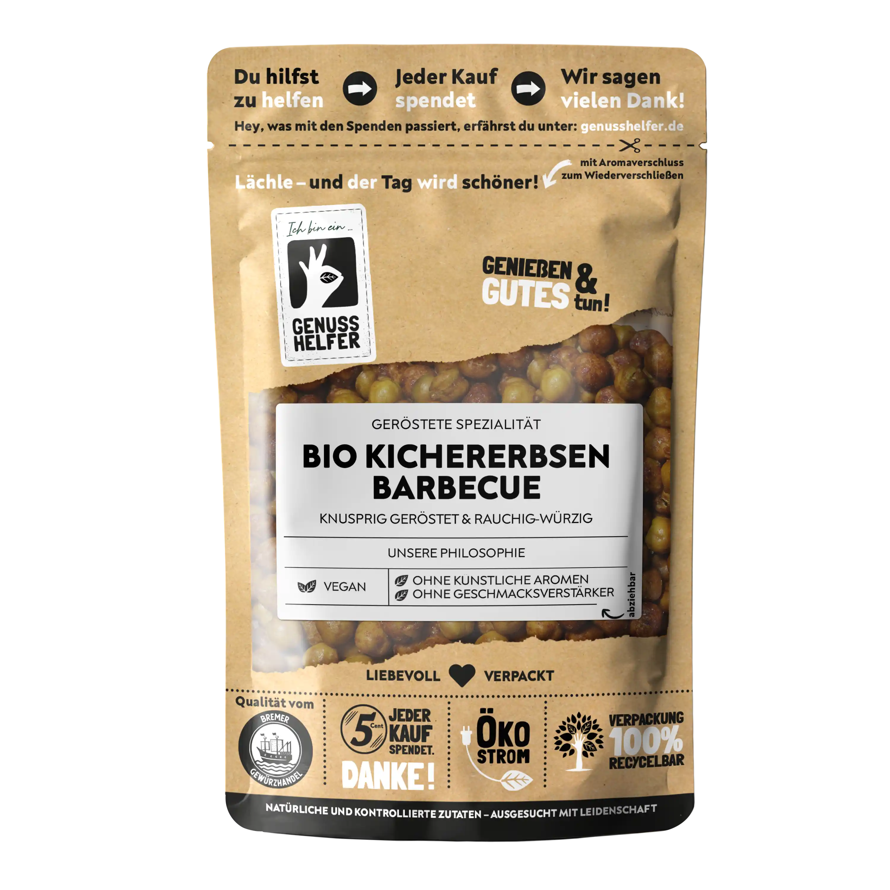 BIO Kichererbsen geröstet, Barbecue