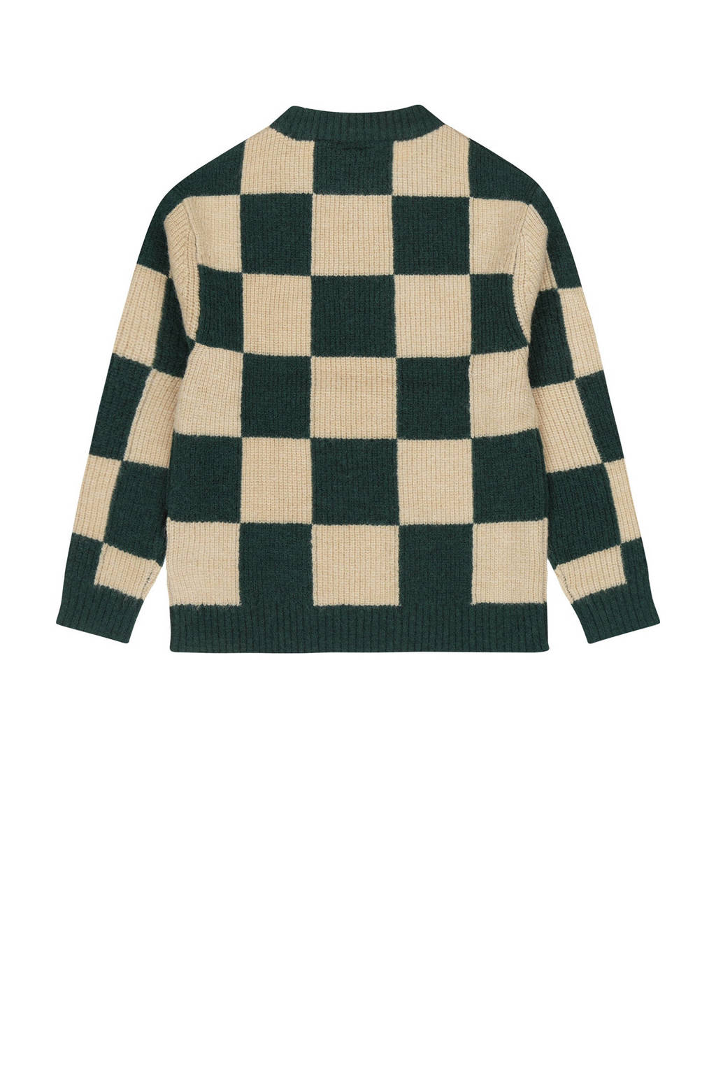 Tumble 'n Dry geruite sweater Williamsburg met wol donkergroen