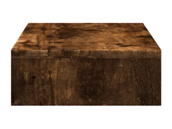 Support de moniteur chêne fumé 50x27x10 cm bois d'ingénierie