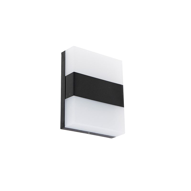 Moderne buitenwandlamp zwart IP44 incl. LED - Dualy