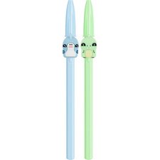 BIC Stylo à bille Cristal Pastel Figurines, bleu & vert