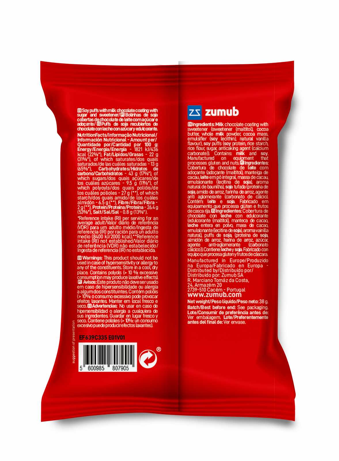 Zumb Protein Pops Chocolate ao Leite 38g