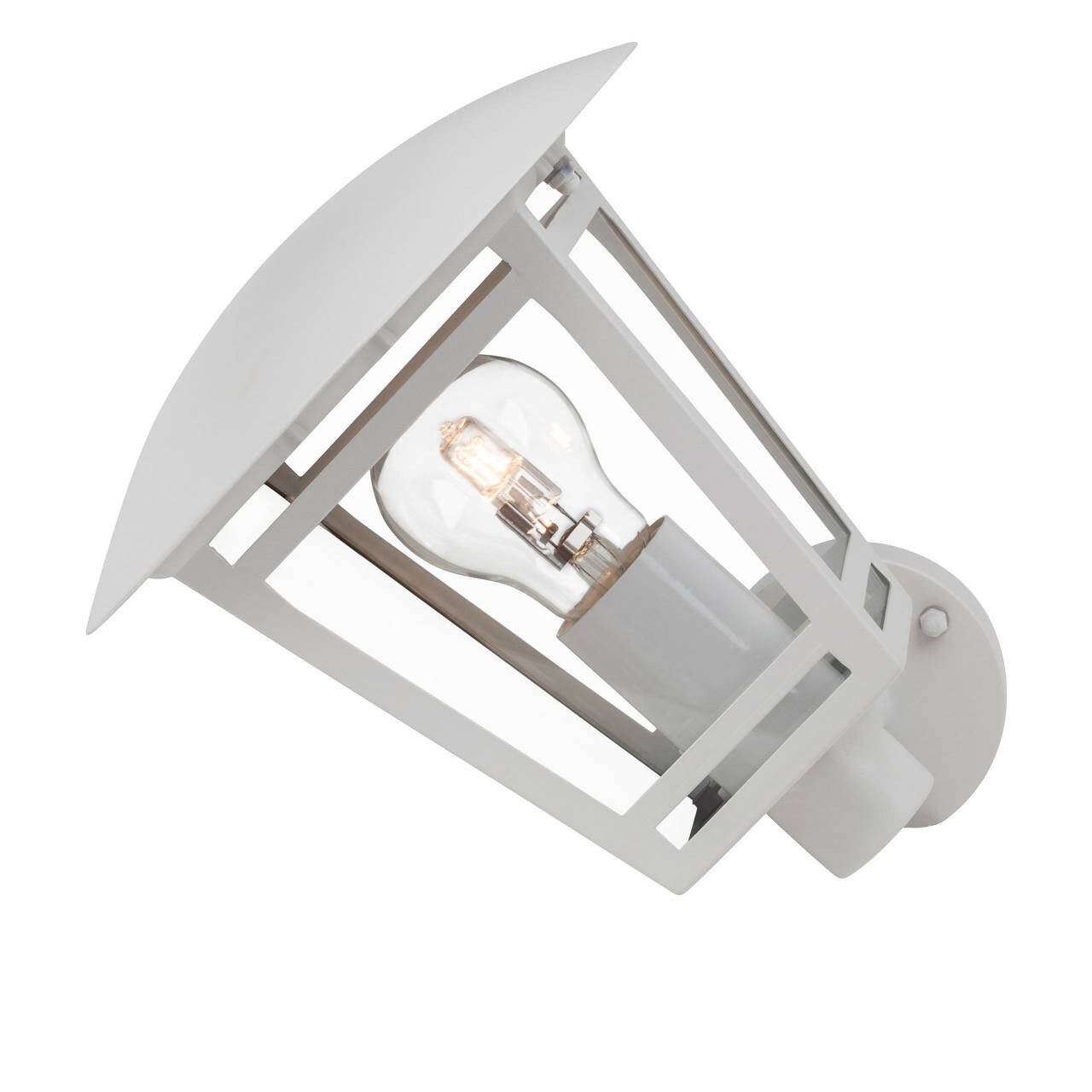 BRILLIANT Lampe Riley Außenwandleuchte stehend weiß | 1x A60, E27, 40W, geeignet für Normallampen (nicht enthalten) | IP-Schutzart: 44 - spritzwassergeschützt