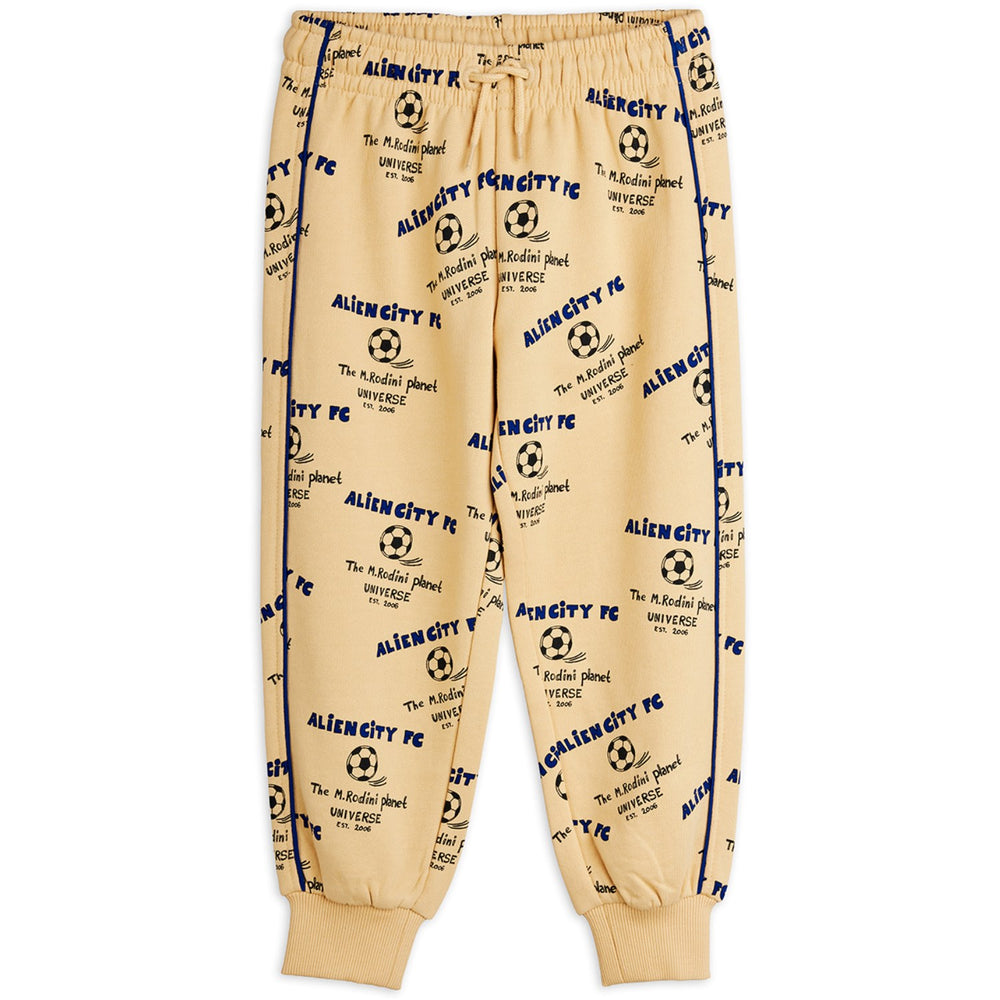 Køb Mini Rodini Beige Alien City Fc AOP Sweatpants