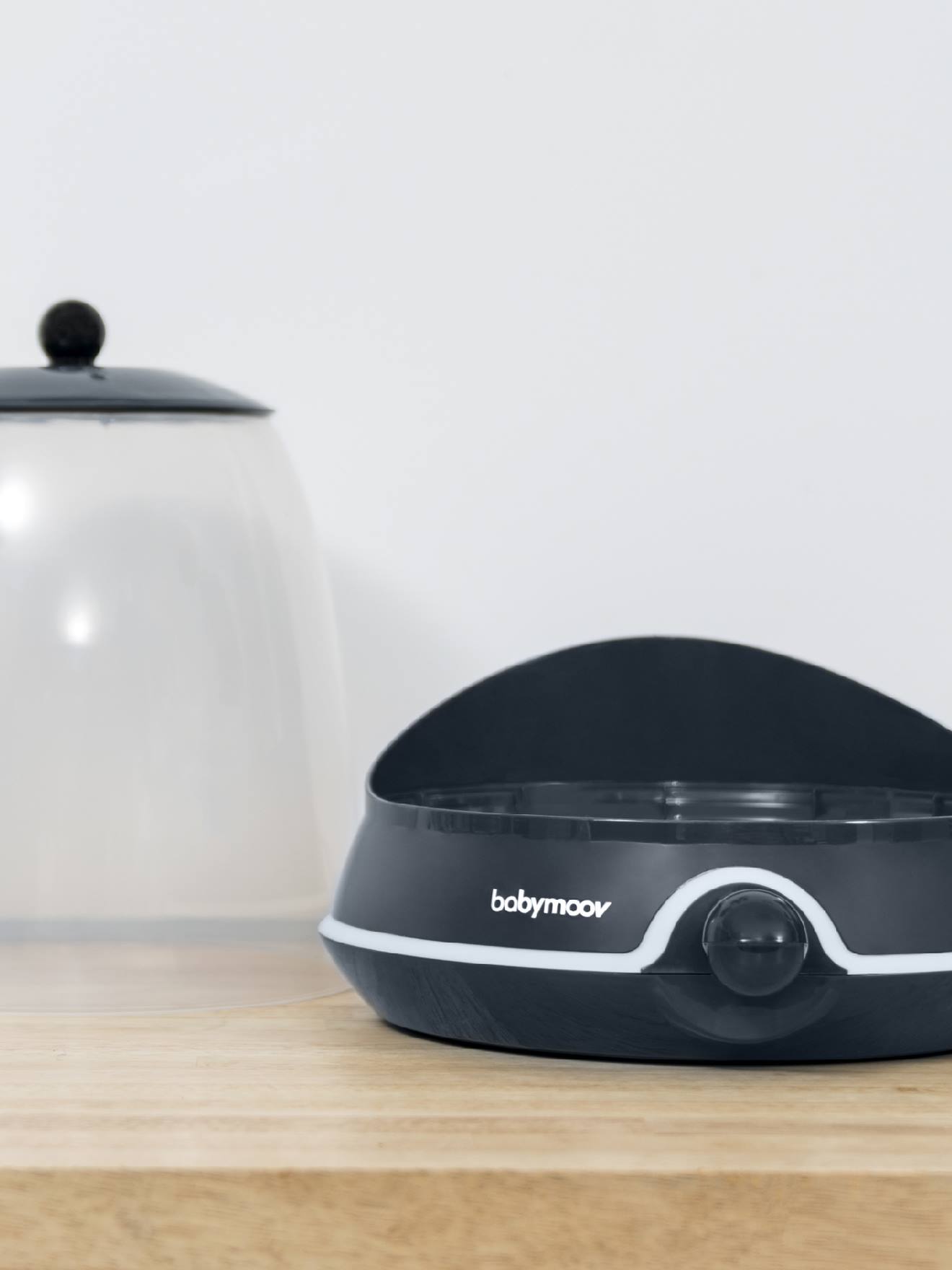 Esterilizador elétrico a vapor BABYMOOV Turbo, livre de BPA, azul médio