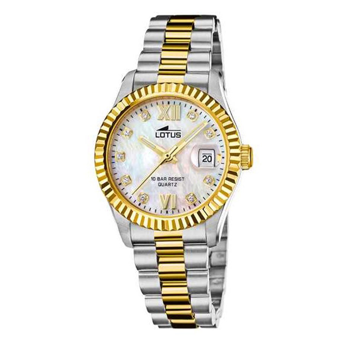 Montre femme Lotus Freedom acier bicolore nacre