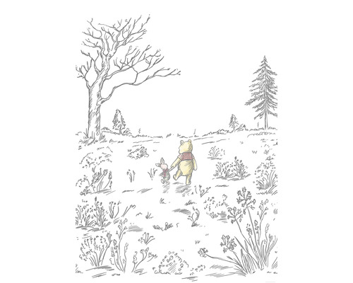 Vliesbehang IADX4-043 Into Adventure Winnie the Pooh Walk 4-delige set 200 x 280 cm