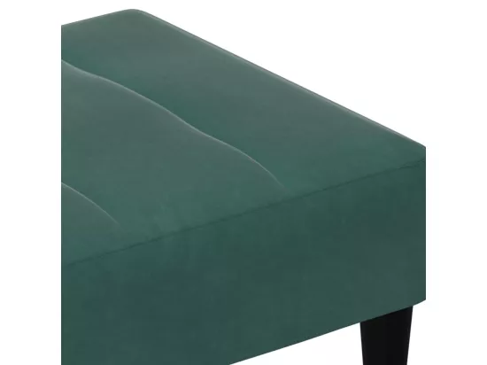 Repose-pied vert foncé 77x55x31 cm velours