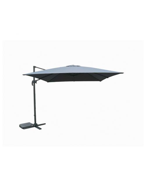 Bestgarden Zweefparasol Aluminium Vierkant - Tuinmeubelen - 3x3 m Antraciet