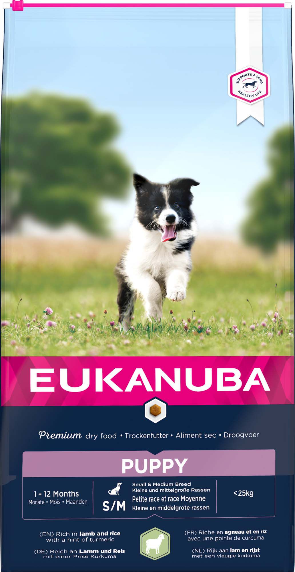 Eukanuba Puppy Small-Medium Breed - Hondenvoer - 12 Kilogram - kip, lam, rijst