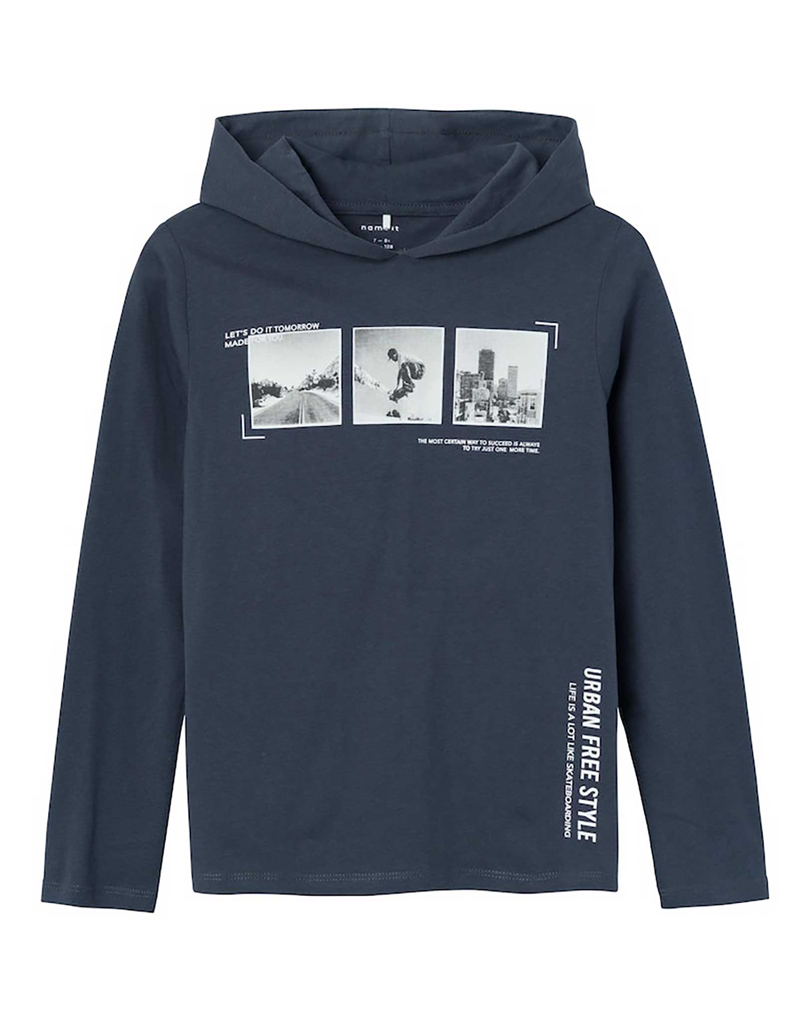 Kapuzen-Langarmshirt NKMTOSONNY URBAN FREE STYLE in india ink
