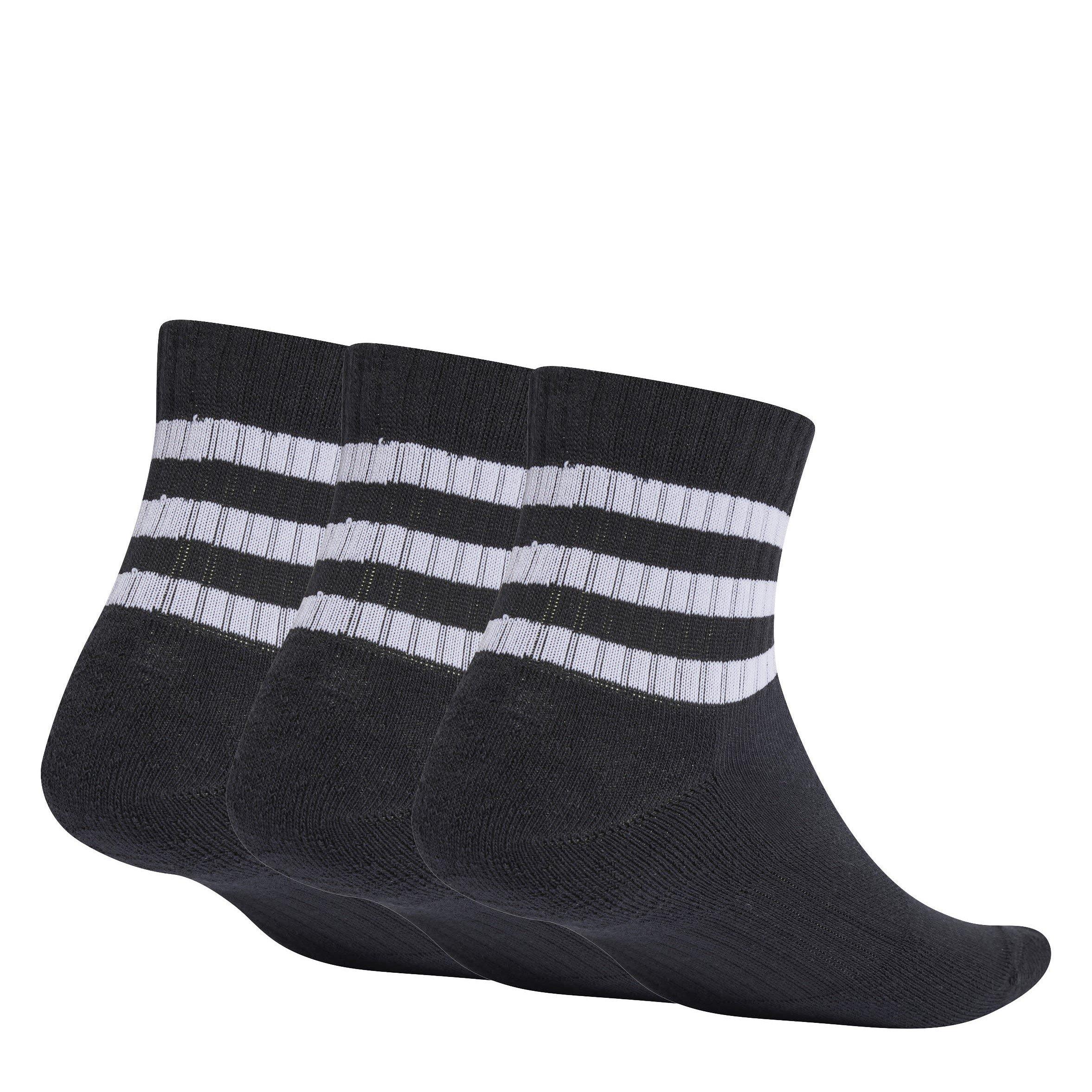 adidas 3 Stripes Cushioned Sportswear Mid Cut Socks 3 Pairs