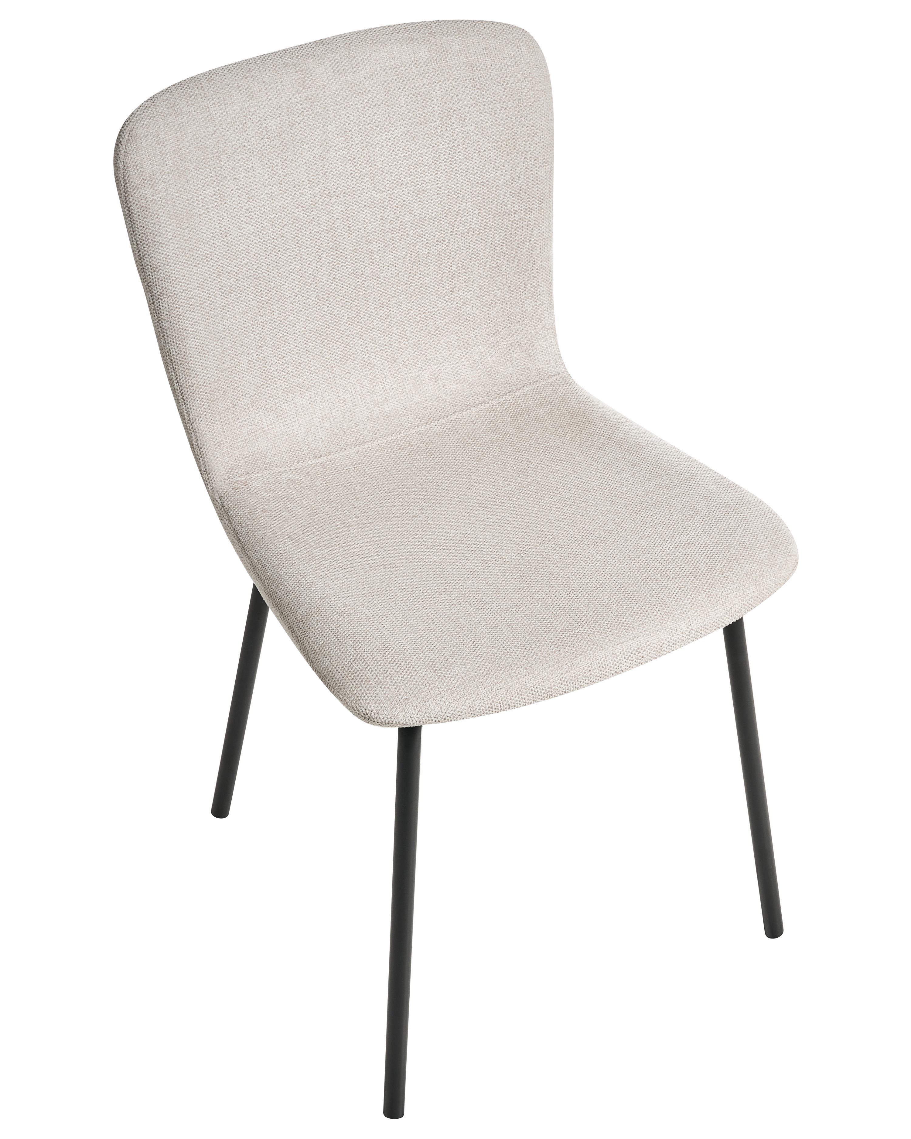 Set van 4 eetkamerstoelen CALDWELL Stof Lichtbeige