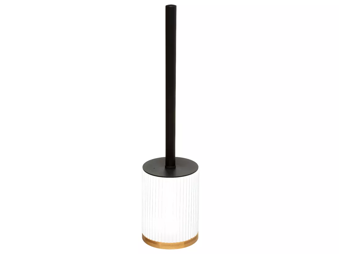 Brosse WC avec support en résine Blanc pure
