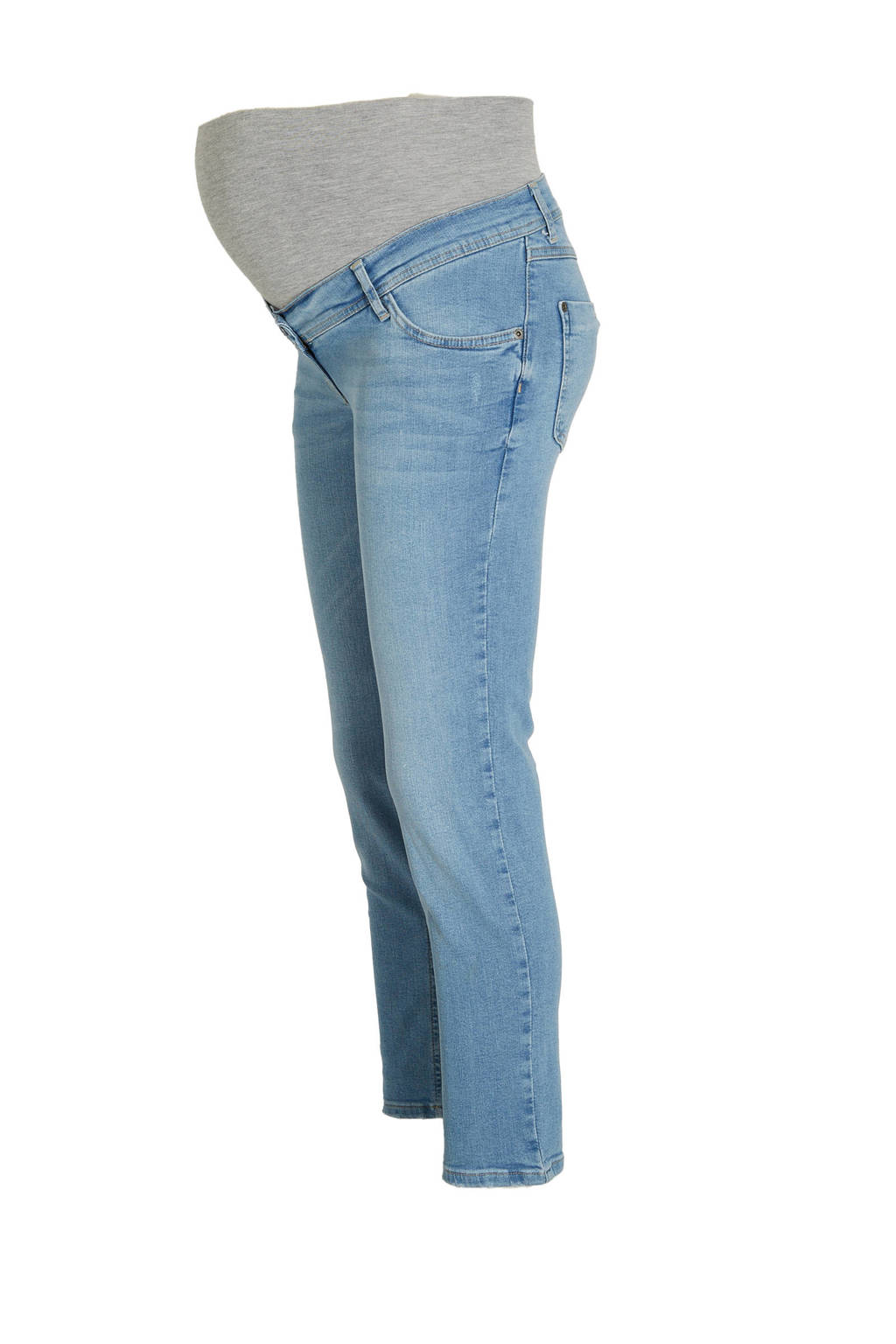 LOVE2WAIT straight leg zwangerschapsjeans light wash