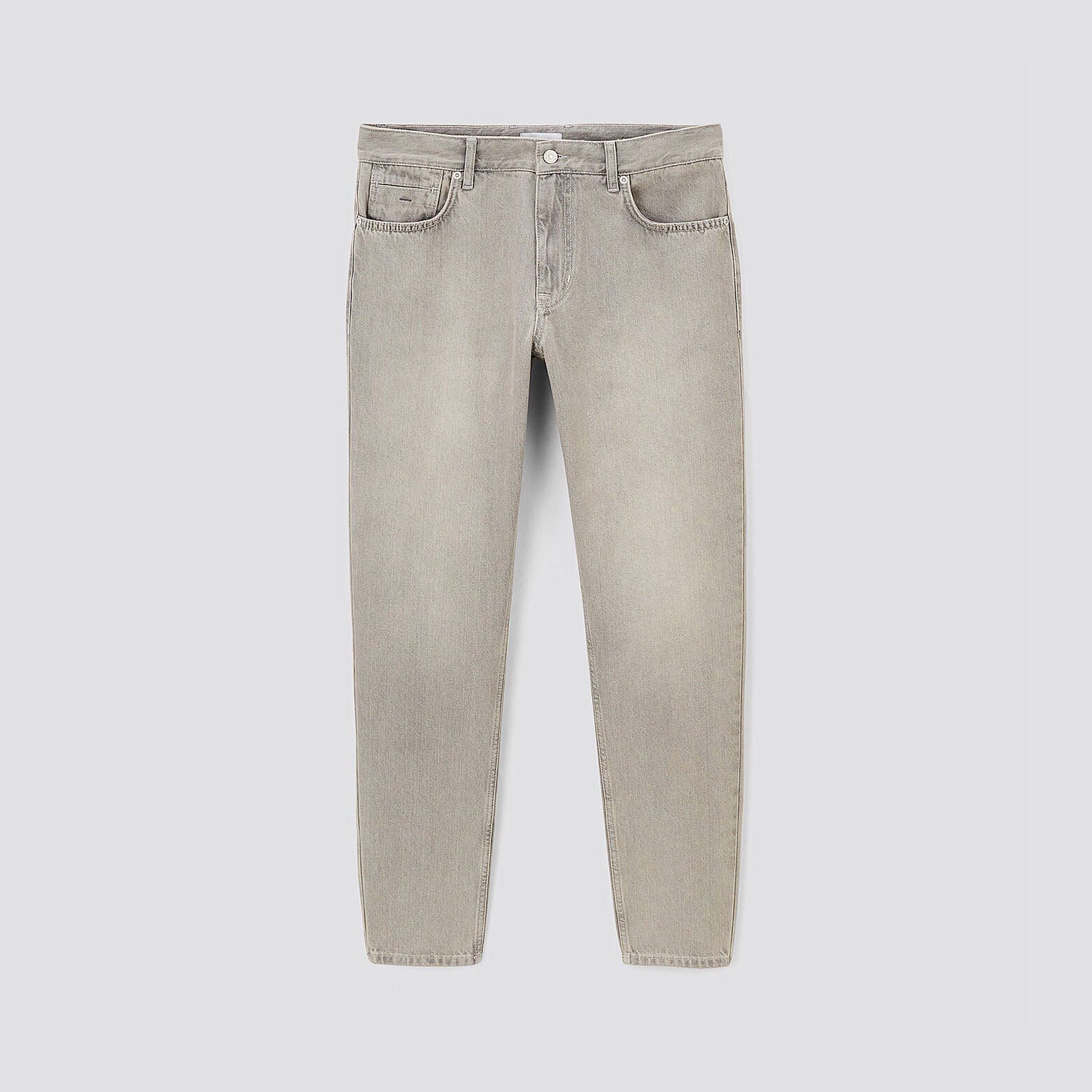 Jean relax en coton Gris moyen