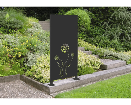 Lily paal, Leone 2-delige set met voetplaat 6 x 3 x 180 cm antraciet