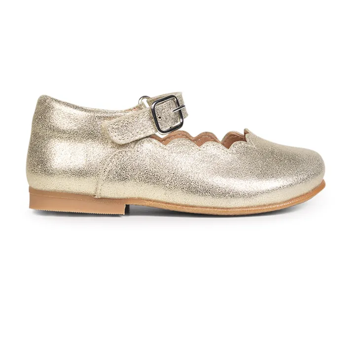 Petit Nord Ballerines Scratchs Mary Jane | Doré