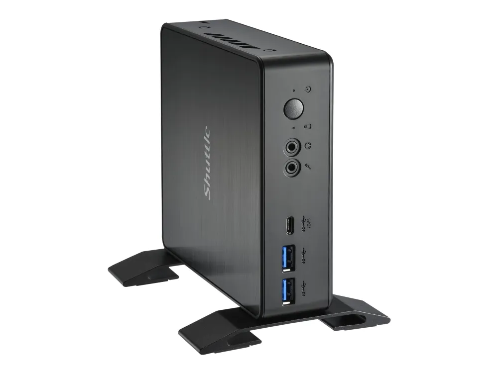 Shuttle XPC nano NC40U5 - Barebone - mini PC 1 x Core i5 1235U / op til 4.4 GHz - RAM 0 GB - UHD Graphics 620 - Gigabit Ethernet - sort